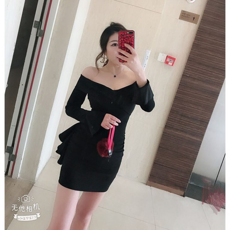 Women Slim short bodycon dress sexy evening party mini dress - Image 5