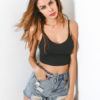 Women Straps Lace Shaping Club Camis Crop Top