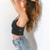 Women Straps Lace Shaping Club Camis Crop Top - Image 4