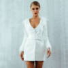 Women Trench Coats Casual Long Sleeve Feathers Sexy Club Party Coats