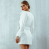 Women Trench Coats Casual Long Sleeve Feathers Sexy Club Party Coats - Image 5
