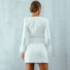 Women Trench Coats Casual Long Sleeve Feathers Sexy Club Party Coats - Image 6