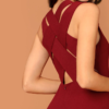 Women V Neck Party Pencil Dress Sleeveless Bodycon Dress - Image 5