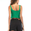 Women V Neck Sleeveless Knitted Crop Top - Image 3