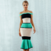 Women Vestidos Sexy Slash Neck Off Shoulder Evening Party Dress