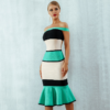 Women Vestidos Sexy Slash Neck Off Shoulder Evening Party Dress - Image 2