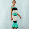 Women Vestidos Sexy Slash Neck Off Shoulder Evening Party Dress - Image 5