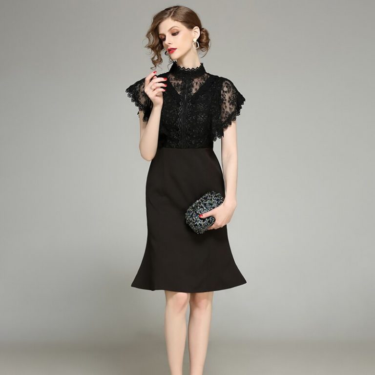 Women Vestidos sexy bodycon lace short Dress Office Lady casual dress - Image 2