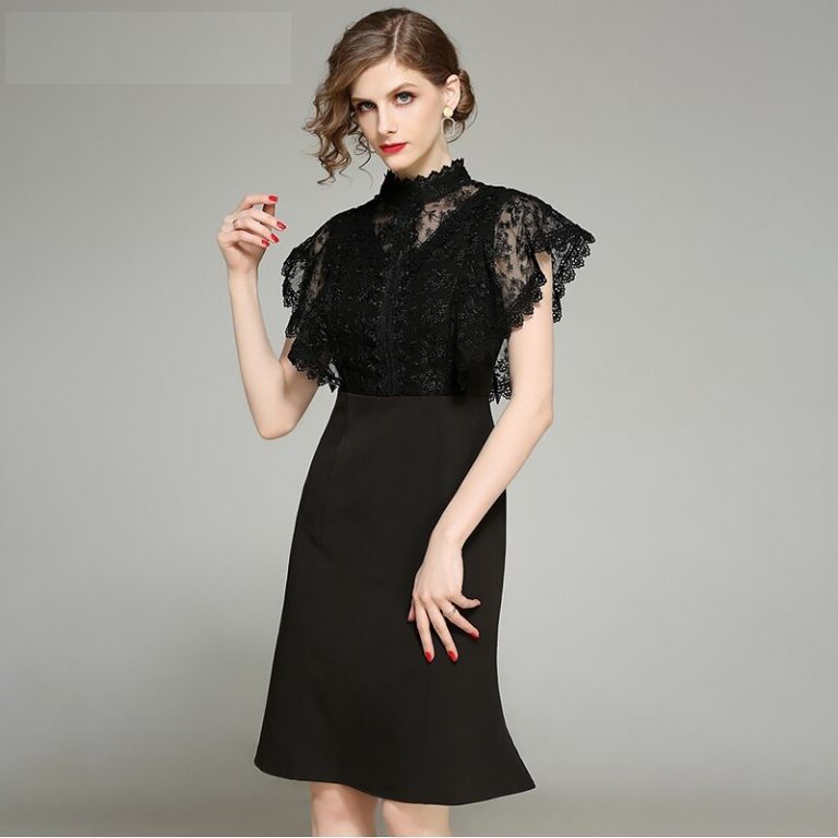 Women Vestidos sexy bodycon lace short Dress Office Lady casual dress - Image 3