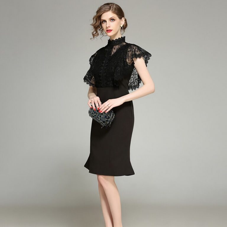 Women Vestidos sexy bodycon lace short Dress Office Lady casual dress - Image 4