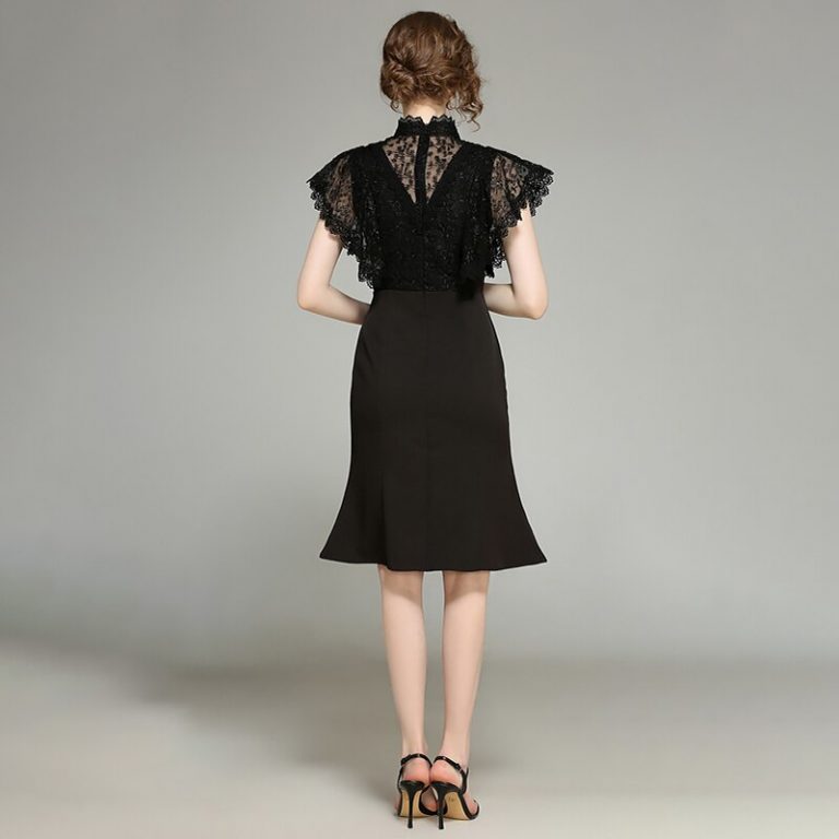 Women Vestidos sexy bodycon lace short Dress Office Lady casual dress - Image 5