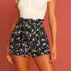 Women Zipper Fly High Waist Casual Shorts