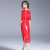 Women elegant Chiffon casual loose dress Striped party dress - Image 5