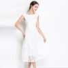 Women lace Vestidos Hollow Out party dress Sweet beach dress