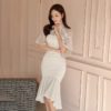 Women vestido lace bodycon short dress sexy club party dress - Image 3