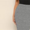 Womens Basics Elegant Office Lady High Waist Sexy Long Skirt - Image 5