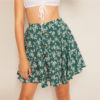 Womens Elegant Bohemian Casual Mini Skater Skirt