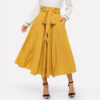 Womens Elegant Casual Long A Line Plain Skirt