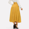 Womens Elegant Casual Long A Line Plain Skirt - Image 3
