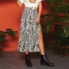 Womens Mid Waist Casual Vacation Sexy Flared Long Skirt - Image 4