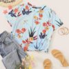 Women Shirts Short Sleeve Casual Basic Street wear Pullovers White T Shirt - Image 2