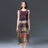 Women's fat mm hand-painted landscape painting chiffon Plus size Dress - Image 2