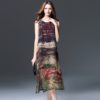 Women's fat mm hand-painted landscape painting chiffon Plus size Dress - Image 4