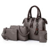 4 PCS Women Faux Leather Handbags Vintage Multi-function Crossbody Bags - Image 10