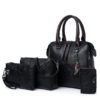 4 PCS Women Faux Leather Handbags Vintage Multi-function Crossbody Bags - Image 13