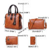 4 PCS Women Faux Leather Handbags Vintage Multi-function Crossbody Bags - Image 6