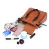 4 PCS Women Faux Leather Handbags Vintage Multi-function Crossbody Bags - Image 7