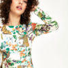 Animal Print Jewel Neck Floor Length Maxi Dress - Image 4