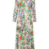 Animal Print Jewel Neck Floor Length Maxi Dress - Image 5
