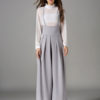 Apricot Long Pants Pleated Wide Leg Women's Pants - Image 5
