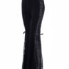 Black Flared Pants Lace Up Bell Bottom Trousers - Image 3