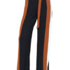 Black Wide Leg Trousers Women Striped Sash Pants - Image 2