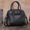 Brenice Women Genuine Leather Vintage Boston Bag Handbag Crossbody Bag - Image 18