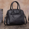 Brenice Women Genuine Leather Vintage Boston Bag Handbag Crossbody Bag - Image 6
