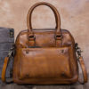 Brenice Women Genuine Leather Vintage Boston Bag Handbag Crossbody Bag - Image 8