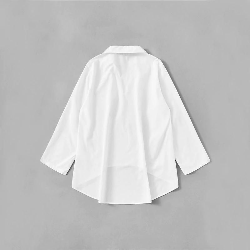 Casual Long Sleeve Ladies Solid Loose Blouses - Image 2