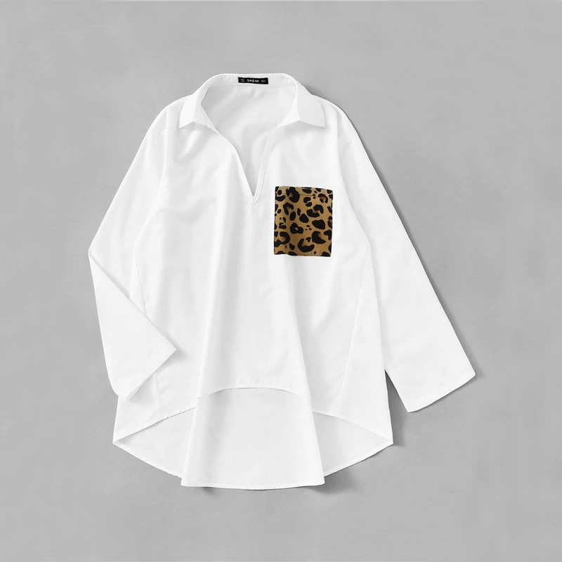 Casual Long Sleeve Ladies Solid Loose Blouses - Image 3