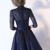 Cocktail High Collar Sash Lace Applique Beaded wedding guest dress - Image 5