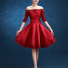 Cocktail Short Party Dress Off The Shoulder Lace Homecoming Dress