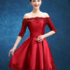 Cocktail Short Party Dress Off The Shoulder Lace Homecoming Dress - Image 6