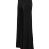 Cotton Black Pants Women's High Rise Ruffled Elastic Wide Leg Pants - Image 3
