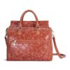 Embossed Flower Handbags Vintage Capacity Bohemian Faux Leather Shoulder Bags - Image 5