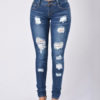 Denim Jeans Women's Ripped Skinny Long Jeans