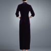 Elegant Crystal Velour Cheongsam Dress for Women - Image 4