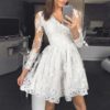 Elegant Embroidery Lace Midi Dress