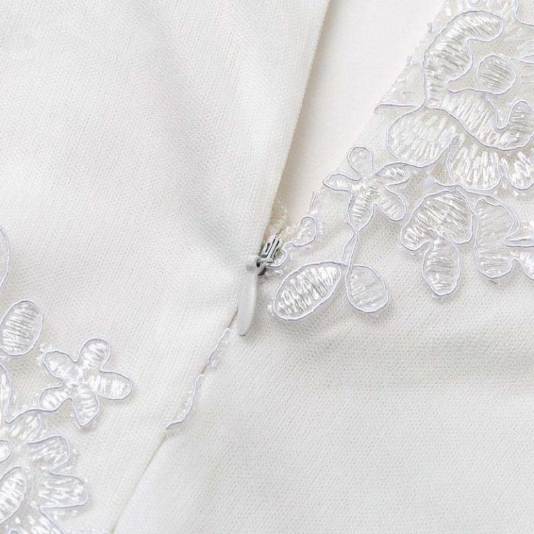 Elegant Embroidery Lace Midi Dress - Image 13